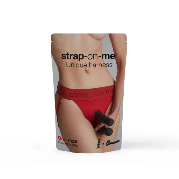 Трусики для страпона Strap-On-Me HARNAIS LINGERIE UNIQUE, One Size, сірі SO9614 фото