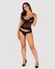 Напівпрозорий набір з прикрасами Obsessive Ivannes top & thong, чорний, топ та танга SO7284 фото 3