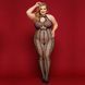 Сітчастий бодістокінг-халтер JSY &laquo;Сітки Арії&raquo; Plus Size, black, комбінезон, відкритий доступ SO8391 фото 1