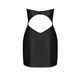 Мінісукня з екошкіри Passion CELINE CHEMISE, black, шнурівка, трусики в комплекті SO6407 фото 6