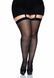 Сексуальні панчохи під підв&rsquo;язки Leg Avenue Sheer Stockings Black, plus size SO7914 фото 1