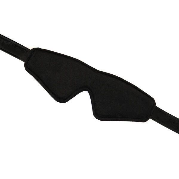 Маска на очі Liebe Seele Boudoir Amor Blindfold Black, щільне прилягання, оксамитовий фініш SX1666 фото