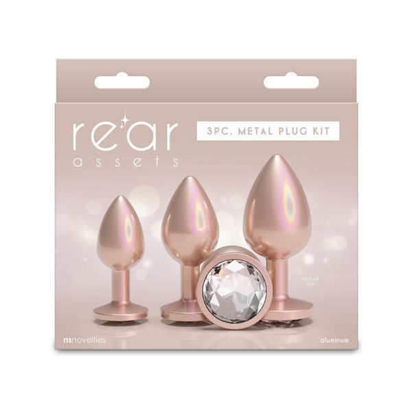 NS Novelties Rear Assets - Trainer Kit - Iridescent Champagne - Clear Gem