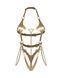 Боди Obsessive Anyya Gold с эффектом кожи и цепочками SX5053 фото 7