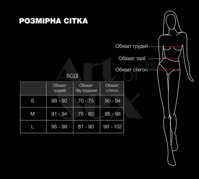 Лаковане боді Art of Sex - Jazz, колір червоний SX3874 фото