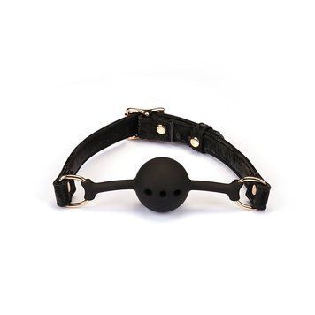 Воздухопроницаемый кляп Liebe Seele Boudoir Amor Ball Gag Black, силиконовый шарик, диаметр 4,3 см SX1667 фото