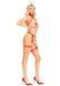 Портупея з чокером і гартери Leg Avenue 2PC Vegan Leather Nurse Harness Teddy and Headband Red  SX1718 фото 9