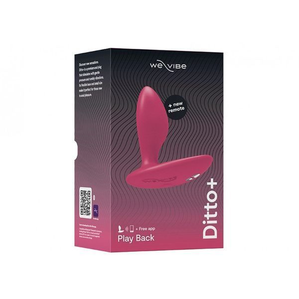Анальна пробка з вібрацією We-Vibe Ditto+ Cosmic Pink, з пультом і додатком SX0519 фото