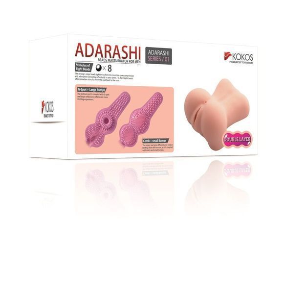 Мастурбатор-вагіна двошаровий Kokos Adarashi -1 Double Layer doggy-style SO1252 фото