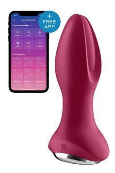 Анальна смарт-пробка із ротацією Satisfyer Rotator Plug 2+, бордовий SO6280 фото