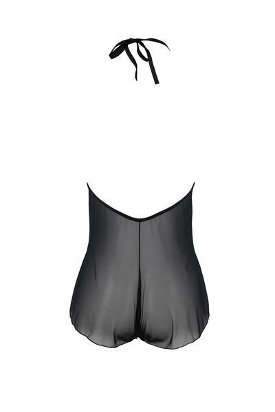 Боді Passion LEAFA BODY black, на зав'язках, м'яка чашка, низ у вигляді шортиків SX0501 фото