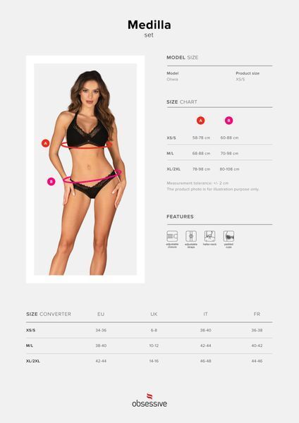 Комплект Obsessive Medilla 2-pcs set  SO9049 фото
