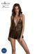 Боді Passion LEAFA BODY black, на зав'язках, м'яка чашка, низ у вигляді шортиків SX0501 фото 1