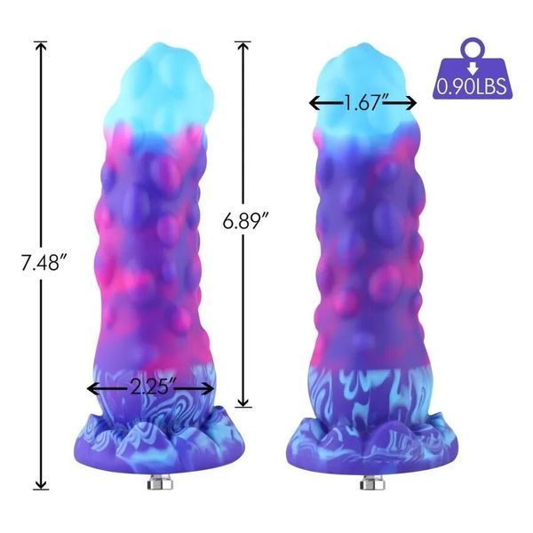 Фаллоимитатор для секс-машин Hismith 7.48&Prime; Silicone Dildo HSA138 Monster Series, система KlicLok SO9968 фото