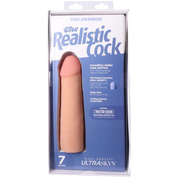 Doc Johnson The Realistic Cock ULTRASKYN - 7 Inch Vanilla