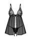 Сорочка бебі-дол Obsessive Blomentis babydoll & thong, мереживний ліф, стрінги в комплекті SX1023 фото 3