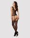 Бодистокинг Obsessive Bodystocking F221, силуэтный цветочный рисунок, имитация чулок SO7229 фото 4