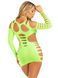 Мінісукня Leg Avenue Shredded cut-out mini dress, One Size, довгий рукав, фігурні вирізи SX1070 фото 3