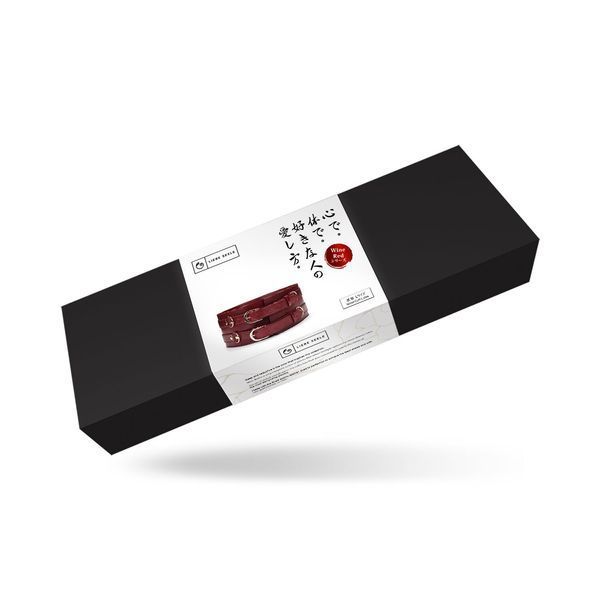 Кожаный пояс для бондажа Liebe Seele Wine Red Waist Cuff, S Size SO9462 фото