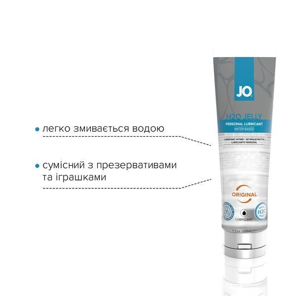 Густий лубрикант на водній основі JO H2O JELLY &mdash; ORIGINAL, без парабенів і пропіленгліколю, 120 мл SO1453 фото