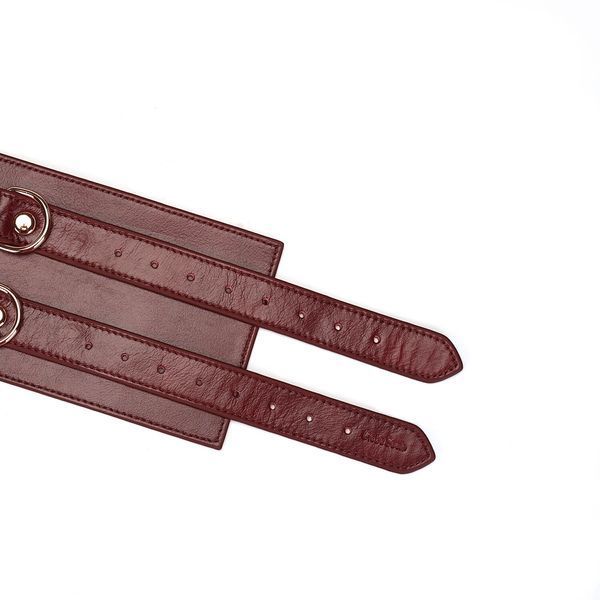 Кожаный пояс для бондажа Liebe Seele Wine Red Waist Cuff, S Size SO9462 фото