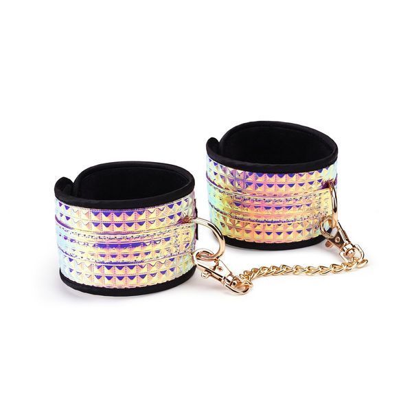 Набор Liebe Seele Pink Glossy 7pcs Bondage Kit, фиксаторы, ошейник с поводком, кляп, флоггер, маска SO9507 фото