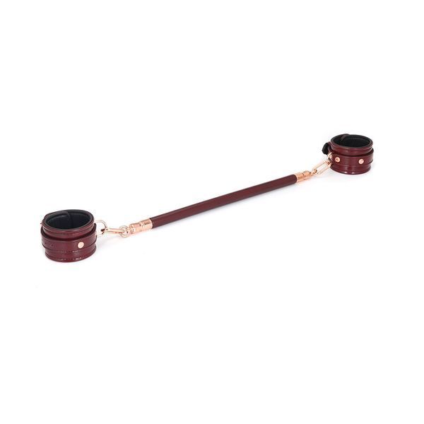 Фіксатор-розпірка для ніг або рук Liebe Seele Wine Red Spreader Bar, дерево + натуральна шкіра SO9457 фото