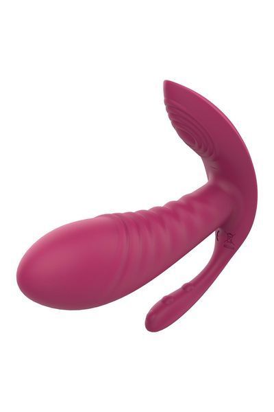 Масажер-вібратор рельєфний Dream Toys Essentials з потрійною стимуляцією, червоний DT103315 фото