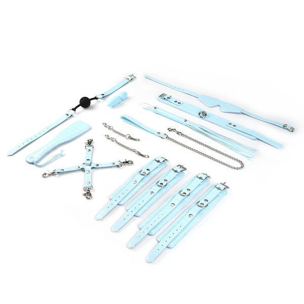 БДСМ-набір для початківців Liebe Seele Macaron 9pcs Bondage Kit-Mint, 9 предметів, мініванд SO9513 фото