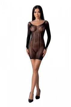 Полупрозрачное мини-платье Passion BS101 One Size, рукава-митенки SO8944 фото