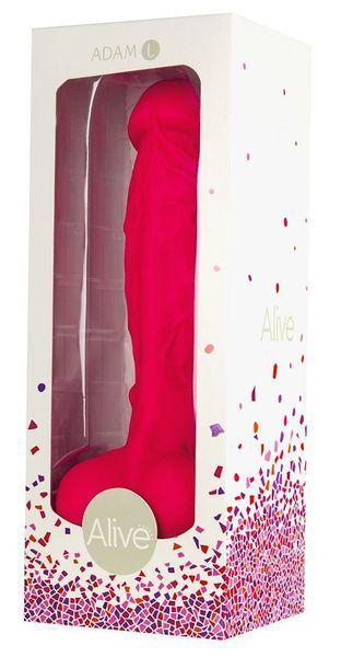 Фаллоимитатор Alive Adam Pink L, двухслойный, силикон+ Silexpan, диаметр 4,4 см AL20331 фото