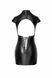 Сукня Noir Handmade F309 Fantasy, black, міні, під латекс, короткий рукав, шнурівка ззаду SX0296 фото 5