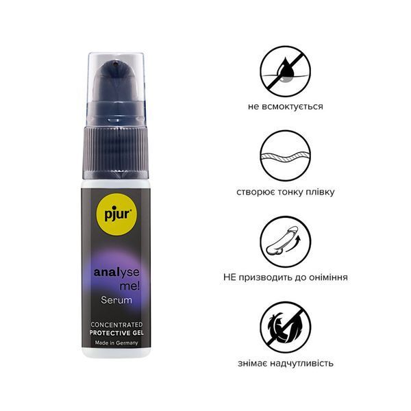 Расслабляющая анальная сыворотка pjur analyse me! Serum 20 мл, образует пленку, без анестетиков PJ12100 фото