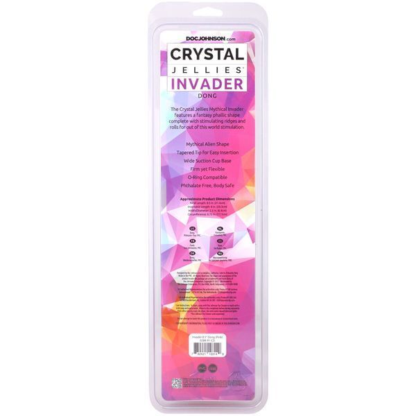 Фентезійний фаллоімітатор Doc Johnson Crystal Jellies Invader Dong, 21.6 см SX4448 фото