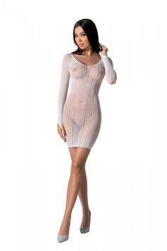 Напівпрозора мінісукня Passion BS101 One Size, рукави-мітенки SO8946 фото