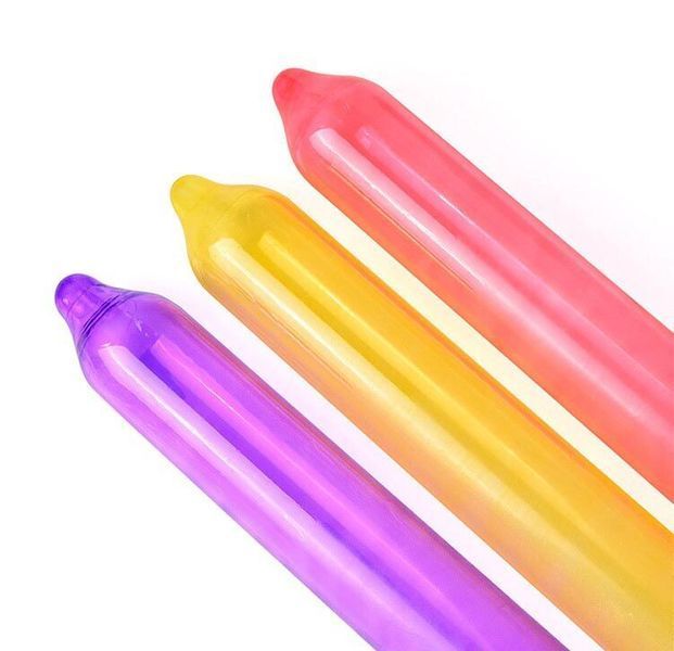 Презервативи Holographic Recare Color Fruit Flavour Condoms (12 шт.), фруктовий мікс SX3339 фото
