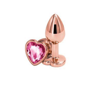 NS Novelties Rear Assets - Rose Gold Heart - Small - Pink