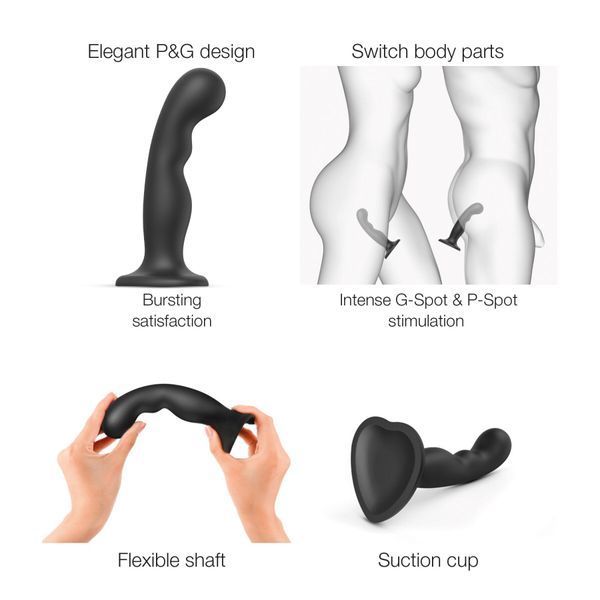 Насадка для страпона Strap-On-Me Dildo Plug P&G Black  SO9000 фото