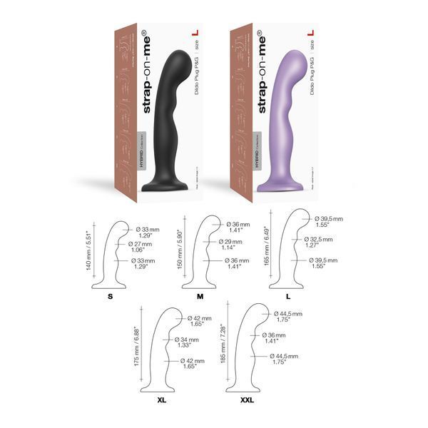Насадка для страпона Strap-On-Me Dildo Plug P&G Black  SO9000 фото